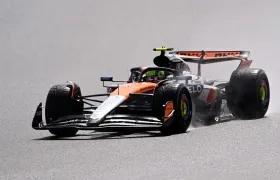 Lando Norris corriendo el GP de Gran Bretaña.