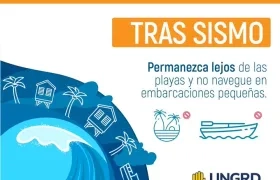 Tras el sismo hay estado de advertencia en la costa pacífica colombiana por el tsunami que se originó. 