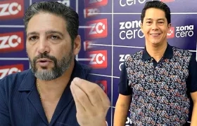 Los congresistas Agmeth Escaf y Pedro Flórez. 