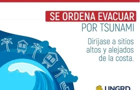 Imagen de la alerta emitida por la UNGRD.