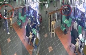 Cámara captó el asalto a mano armada. 