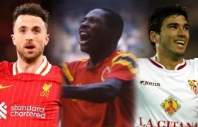 Diogo Jota, Freddy Rincón y José Antonio Reyes.