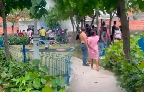 Parque donde se registró el doble homicidio. 