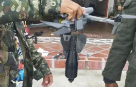 Un dron con explosivo, usado cada día más por las guerrillas contra el Ejército. 