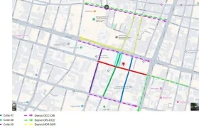 Imagen de los cierres y los desvíos.