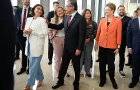 Laura Sarabia y el Presidente Gustavo Petro.