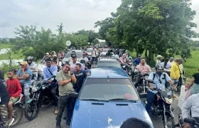 Paro arrocero en la vía Lorica - Cereté. 