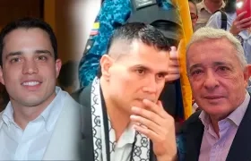 Jerónimo Uribe, Juan Guillermo Monsalvo y Álvaro Uribe Vélez.