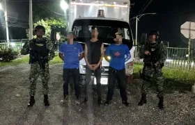 Hombres liberados en Galapa. 