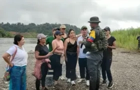 Los contratistas liberados por las disidencias de las FARC. 