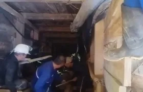 Mina donde están los mineros.