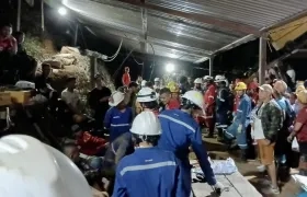 Los mineros rescatados.