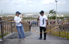 La ministra del Deporte, Patricia Duque y el Alcalde Alex Char.