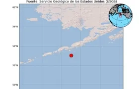 El sismo tuvo epicentro en la costa de Alaska. 