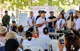 Alcalde Alejandro Char durante el anuncio de las obras.