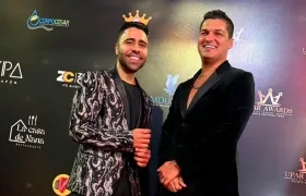 Elder Dayán y Lucas Dangond durante la gala. 