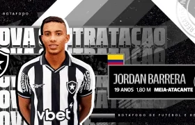 El anuncio oficial del Botafogo de la contratación de Jordan Barrera. 