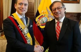 Presidente Petro y su homólogo de Ecuador, Daniel Noboa. 