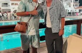 Luis Díaz en un encuentro reciente con Dani Olmo, en Ibiza. 