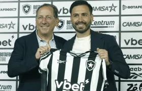 Davide Ancelotti junto a John Textor, presidente del Botafogo. 