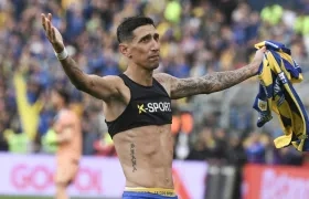 La emotiva celebración de Ángel Di María tras marcar de penalti con Rosario Central.
