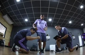 Jordan Barrera durante las evaluacioes médicas con el Botafogo. 