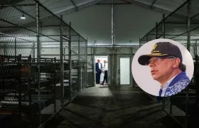 Cárcel ‘Alligator Alcatraz’ y el Presidente Gustavo Petro (círculo)