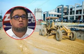 Alcalde de Puerto Colombia, Plinio Cedeño, y el panorama de las obras en la Gran Vía.