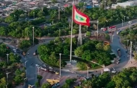Rotonda de la calle 17, en Barranquilla. 