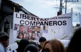 Funcionarios secuestrados en el Cauca.