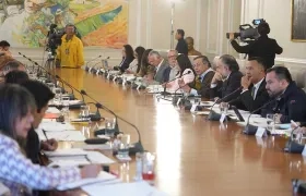 El Presidente de la República, Gustavo Petro, en el Consejo de Ministros.