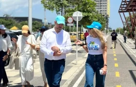 Ana María Aljure, gerente de Ciudad, y el CEO de Avianca, Frederico Pedreira.