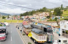 Gremio minero protesta en el departamento de Boyacá. 