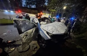 Carro de la caravana de Daniel Palacios.