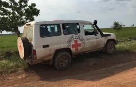Vehículo de la CICR en una zona del Putumayo.