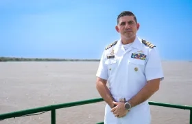 El Capitán de Fragata, Bernardo Silva Flórez, Capitán de Puerto de Barranquilla.
