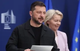 El presidente de Ucrania, Volodímir Zelenski, y la presidenta de la Comisión Europea, Ursula von der Leyen 