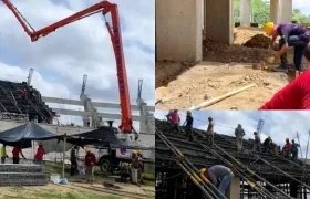 Obras en el estadio 20 de enero de Sincelejo.