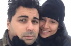 Alessandro Venier con su pareja  Maylin Castro Monsalvo. 