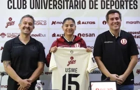  La presentación de Catalina Usme estrella del Universitario Deportes