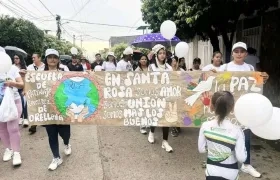 Marcha de ayer en Santa Rosa del Sur