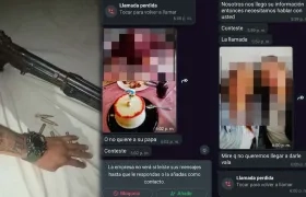 Mensajes con las amenazas