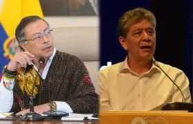 El Presidente Gustavo Petro y el presidente de la Andi, Bruce Mac Master. 