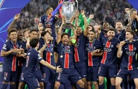 Imagen del PSG campeón de la Champions.