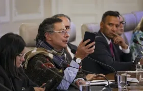 Presidente Petro durante Consejo de Ministros.