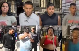 Los presuntos 'Costeños' capturados.