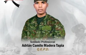 Soldado profesional Adrián Camilo Madera Tapia.