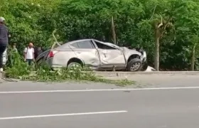 Vehículo del exbombero Edwin Cataño involucrado en el accidente el pasado 11 de julio. 