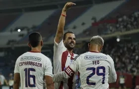 Javier Báez, autor de los goles de la victoria de Junior sobre Atlético.