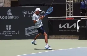 El colombiano Johan Rodríguez durante su partido contra el ucraniano Vitaliy Sachko.